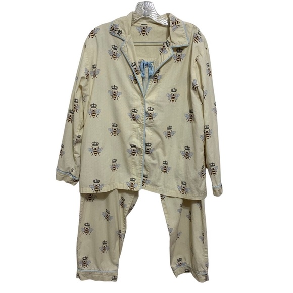 The Cats Pajamas Queen Bee Cotton Luxe PJ Set - Picture 1 of 12
